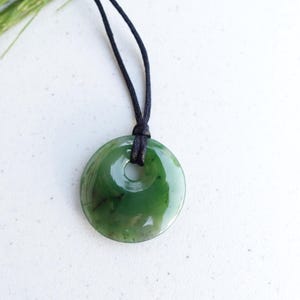 Hand Carved Canadian Nephrite Jade Pendant Necklace