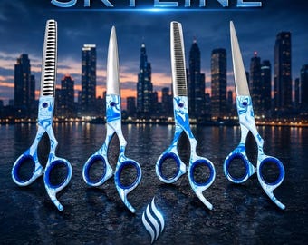 Infusaro Skyline Professional Dog Grooming Scissors Set, 4-Piece Stainless Steel Shears