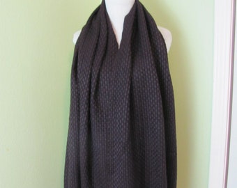 Beautiful Bajra Nepal // Brown Super Soft Fringe Silk Cashmere Blend Scarf Shawl Wrap // 22" x 74" Long