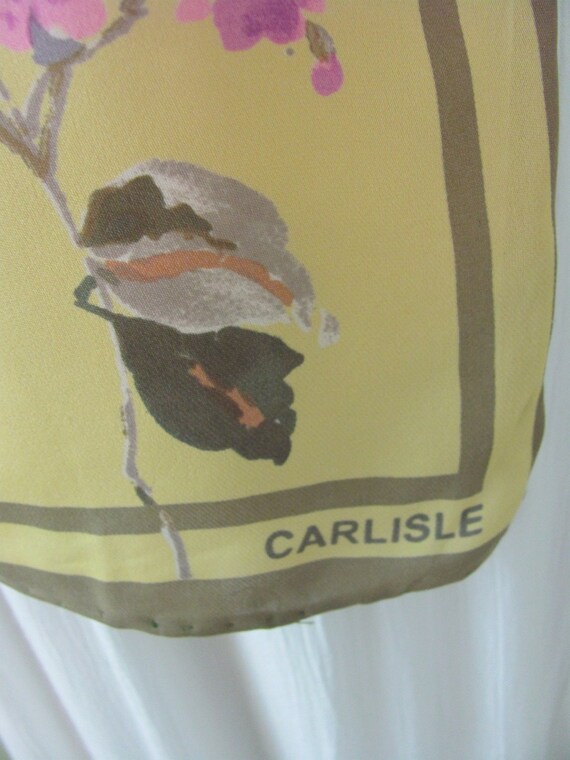 Carlisle //  Beautiful Yellow Green Floral Chiffo… - image 3