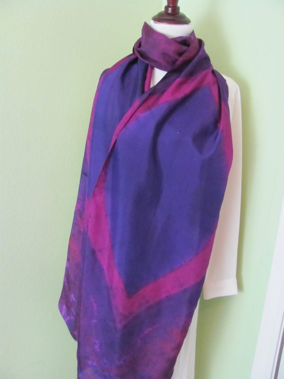 Lovely Colorful Blue Purple Hand Dyed Tie Dye Sof… - image 1