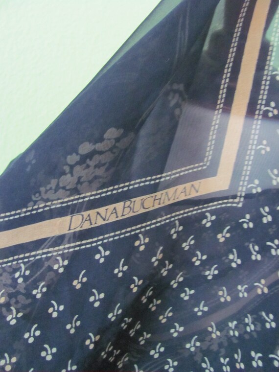 Wow!!! Dana Buchman // Large Dark Blue Sheer Soft… - image 3