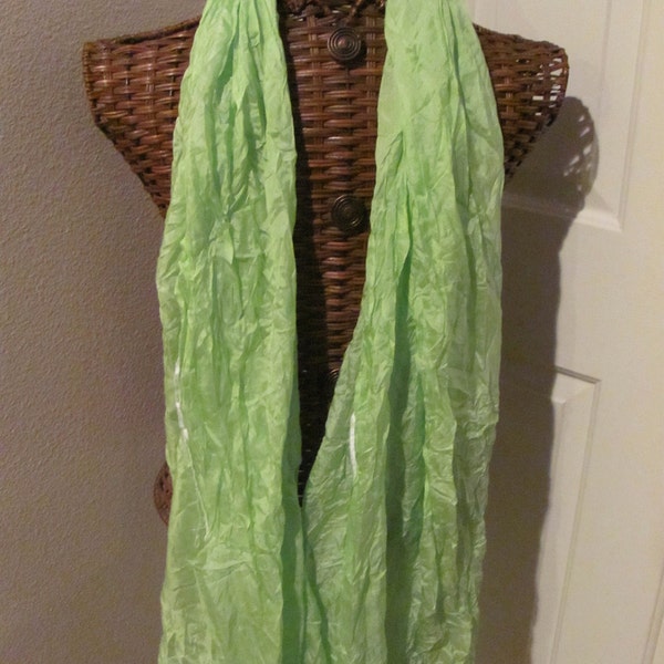 Beautiful Large Solid Green Shawl Wrap or Scarf - 36 x 84 Long
