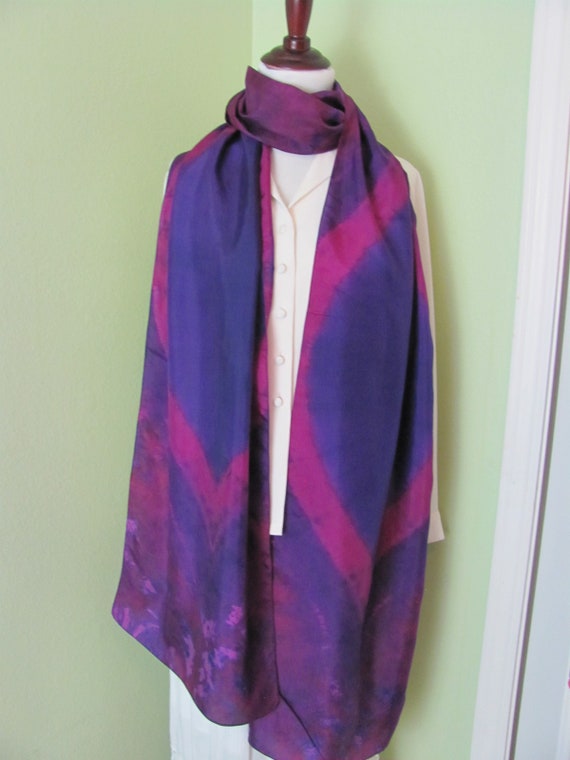 Lovely Colorful Blue Purple Hand Dyed Tie Dye Sof… - image 2