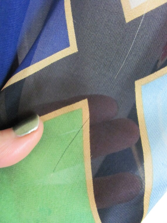 ECHO // Lovely Black Multi Color Argyle Sheer Sil… - image 3