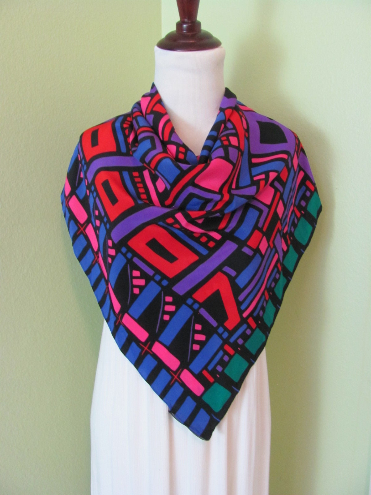 Casca for Magid // Lovely Black Pink Purple Soft Silk Scarf // 31  display picture 1