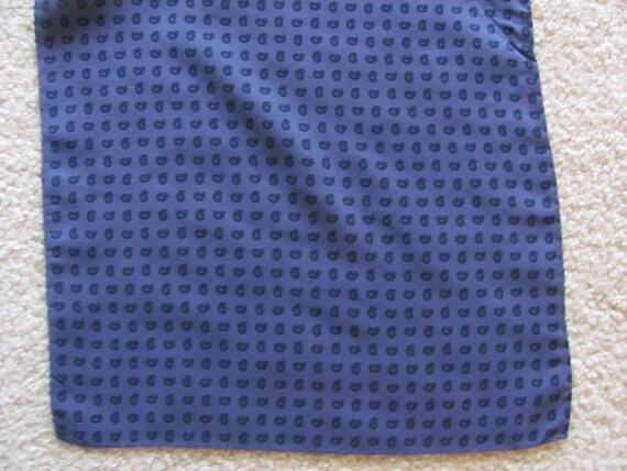 Beautiful Small Solid Blue Rick Pollack Silk Mini… - image 2