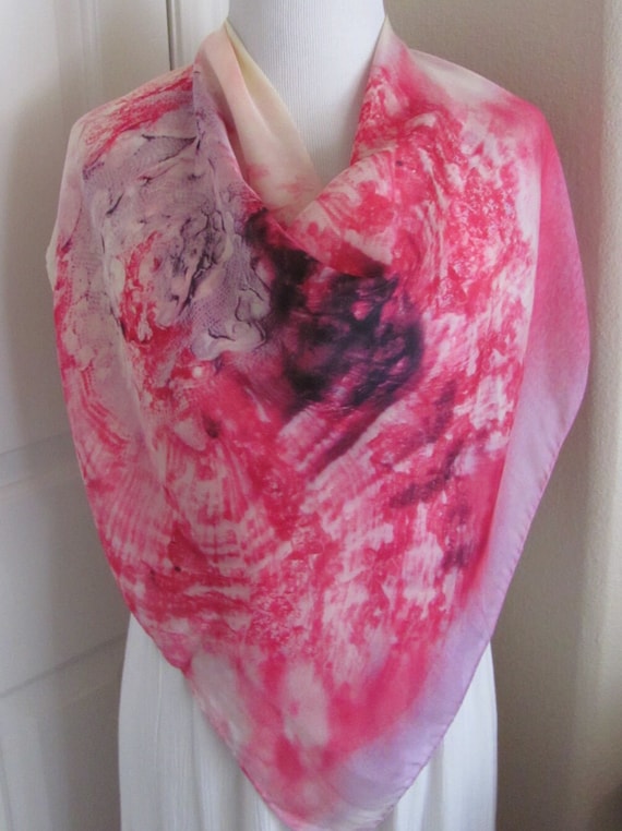 Wow! Roberto Cavalli // Pink Floral Soft Silk Scar
