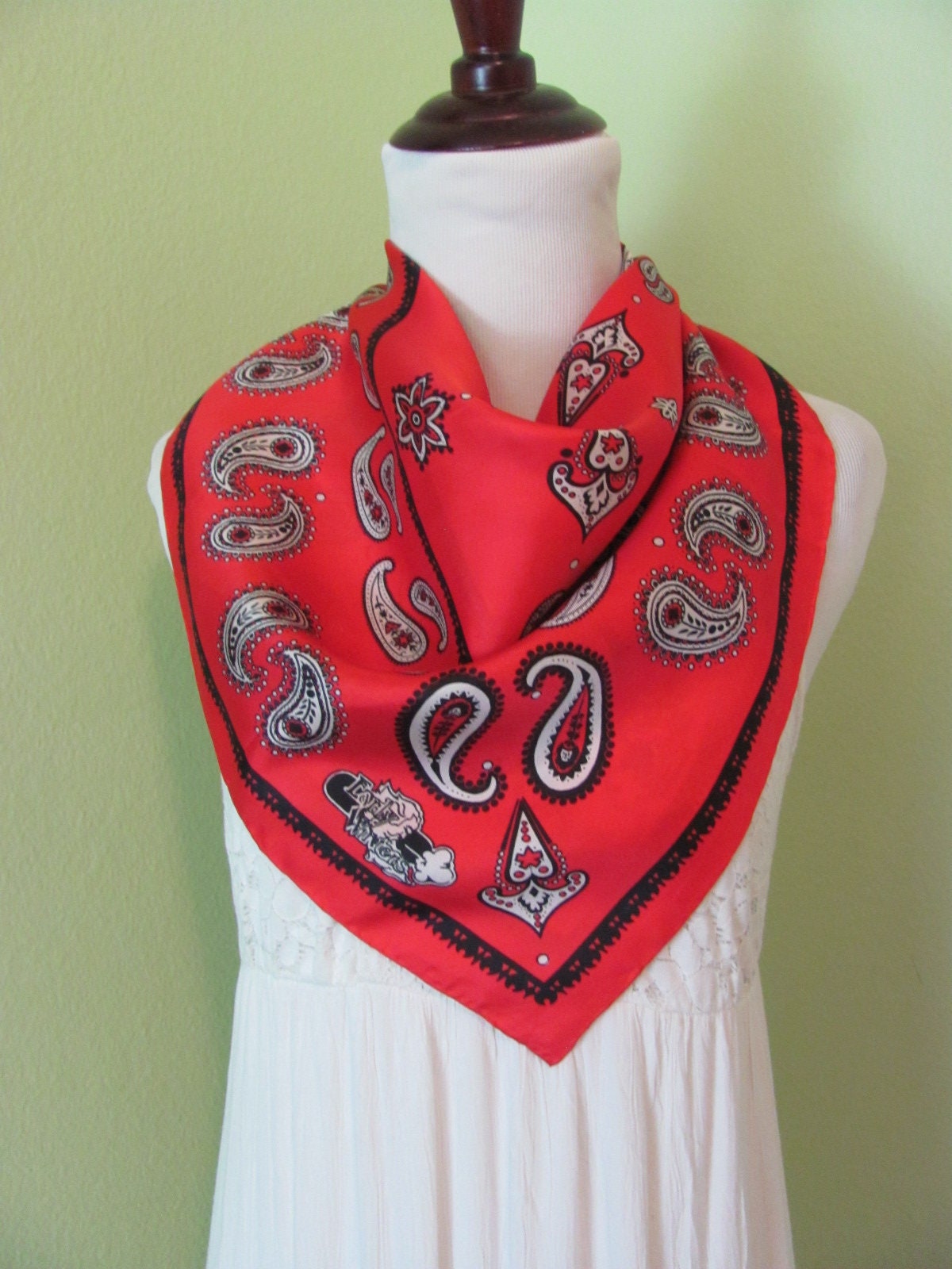 Vintage Silk Scarf by Erin Winter Mongolian Cashmere Tartan Scarf in Neutral Tartan main image 4