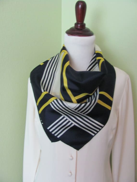 Buy SALE ECHO Dark Blue Yellow Soft Silk Scarf 24 Inch 56cm Square Best Selection on Etsyt Online in India Etsy