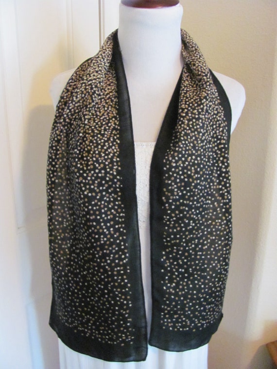 Eva M Beautiful Black Soft Acrylic Cotton Scarf 9 X 52 Long 1000 Designer Silk Vintage Scarves Etsy Ireland