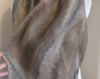 SALE Preston York // Beautiful Brown Gold Sheer Scarf // 14" x 60" Long // Best of the Best NWT