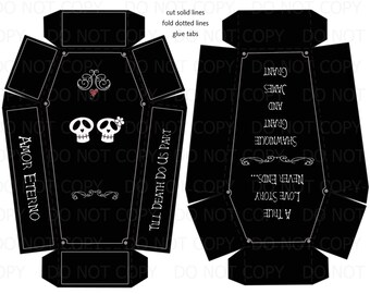 printable coffin box etsy