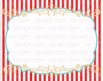 Printable DIY Vintage Circus sign -  BLANK 8.5" x 11" INSTANT DOWNLOaD