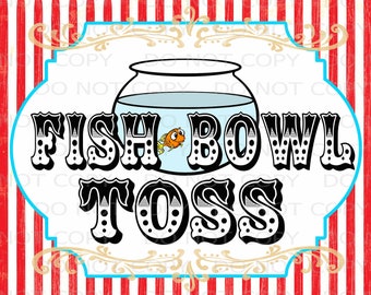 Printable DIY Vintage Circus Ring Toss Sign 8.5 X | Etsy
