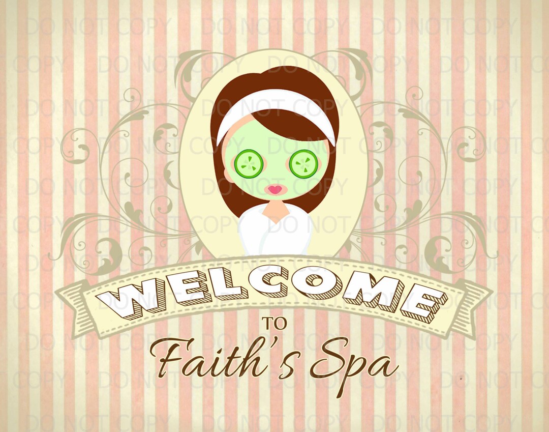 Printable Personalized DIY Spa Party Welcome Sign 11 X - Etsy