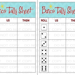 Afdrukbare 50's retro huisvrouw thema bunco-feestkaartjes - INSTANT DOWNLOAD