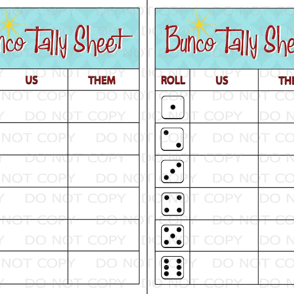 Tally Sheets - Etsy
