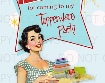 Printable Retro Housewife Tupperware party Display 11"x14" Print - INSTANT DOWNLOAD