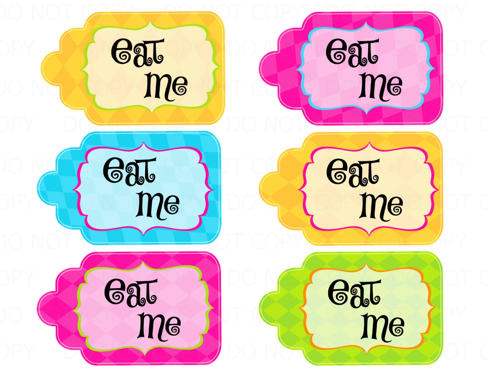 Printable DIY Eat Me and Drink Me Tags - Etsy