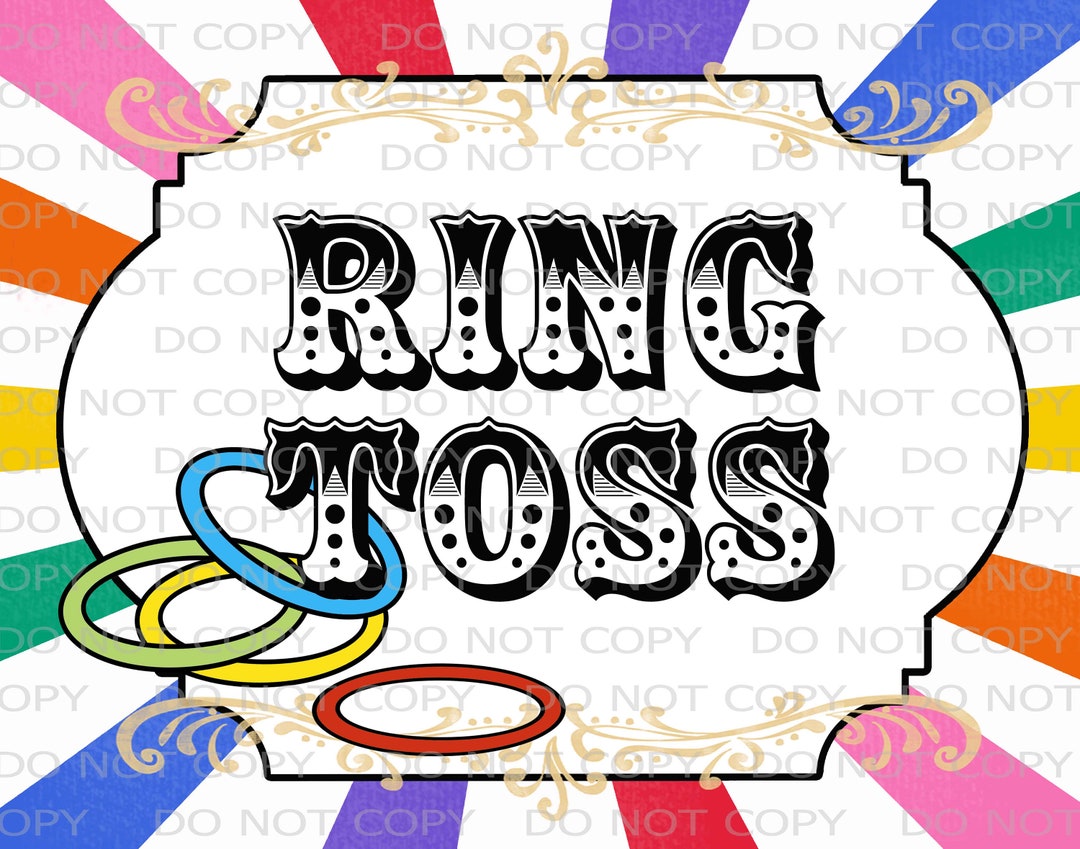 Printable DIY Vintage Circus Ring Toss Poster (Download Now) Etsy