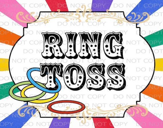 Printable DIY Vintage Circus Ring Toss Poster | Etsy