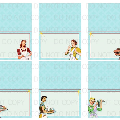 Printable DIY Retro Housewife Theme Bridal Shower Party - Etsy