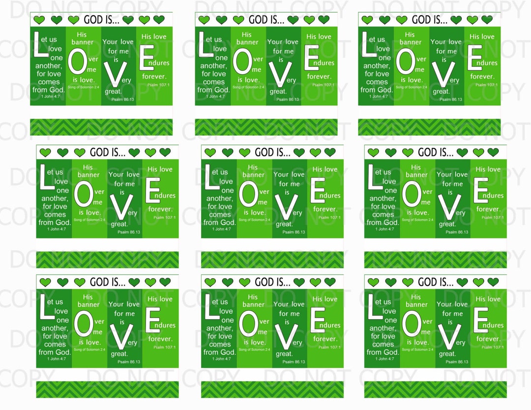 Printable God is Love Religious Christian Cards or Notes - Etsy