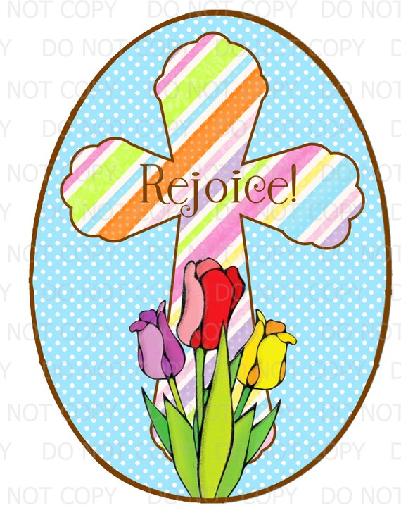 Printable DIY Easter Christian Religious Theme Egg Prints | Etsy