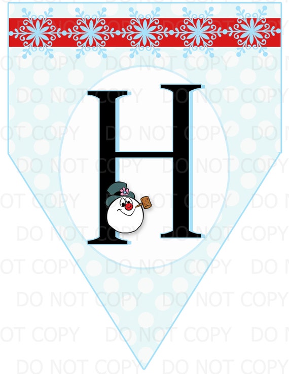 printable frosty the snowman inspired happy birthday banner etsy australia