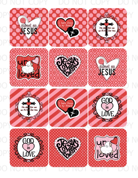 Printable DIY Christian Religious Valentine Cupcake Toppers | Etsy