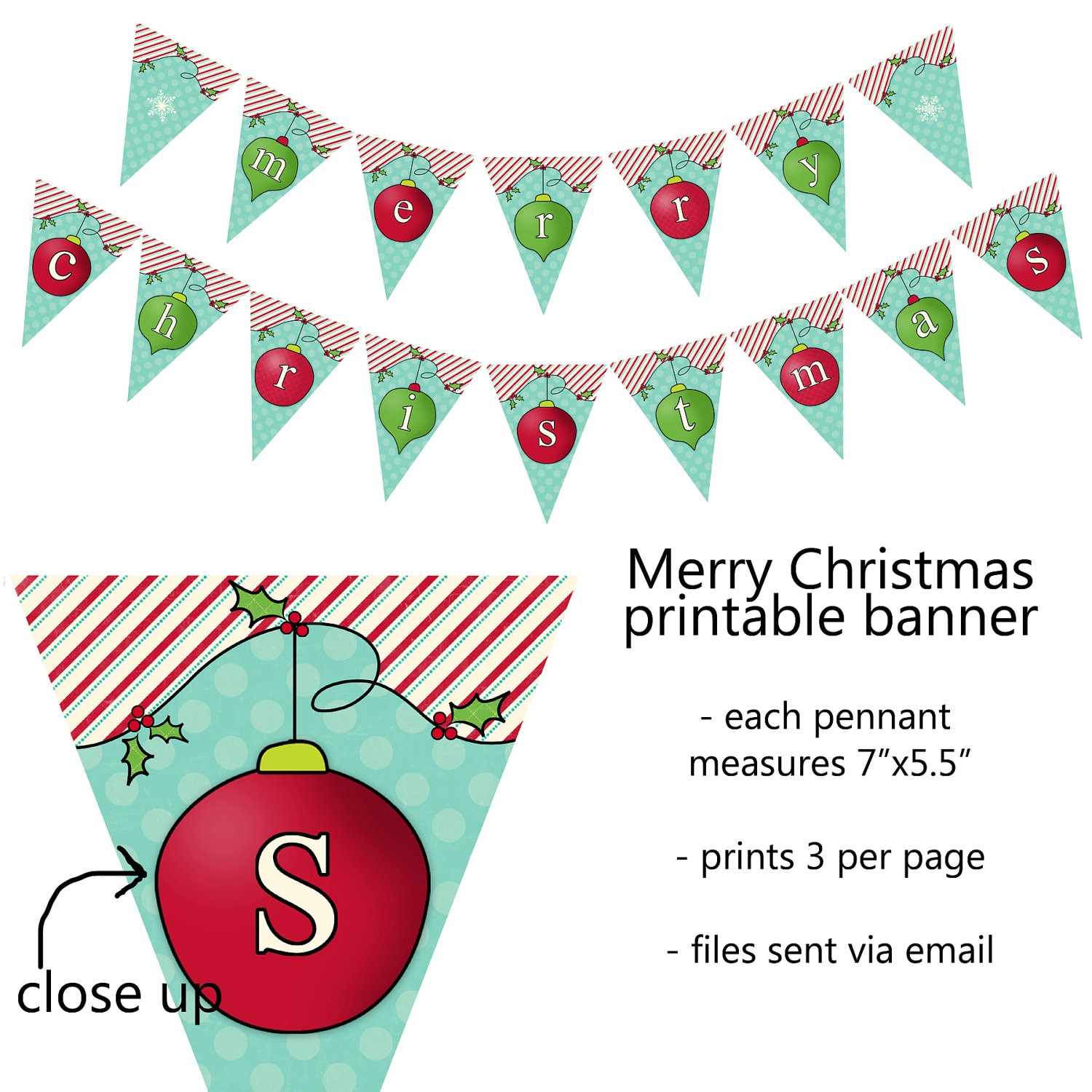 Printable DIY Merry Christmas Party Banner - Etsy