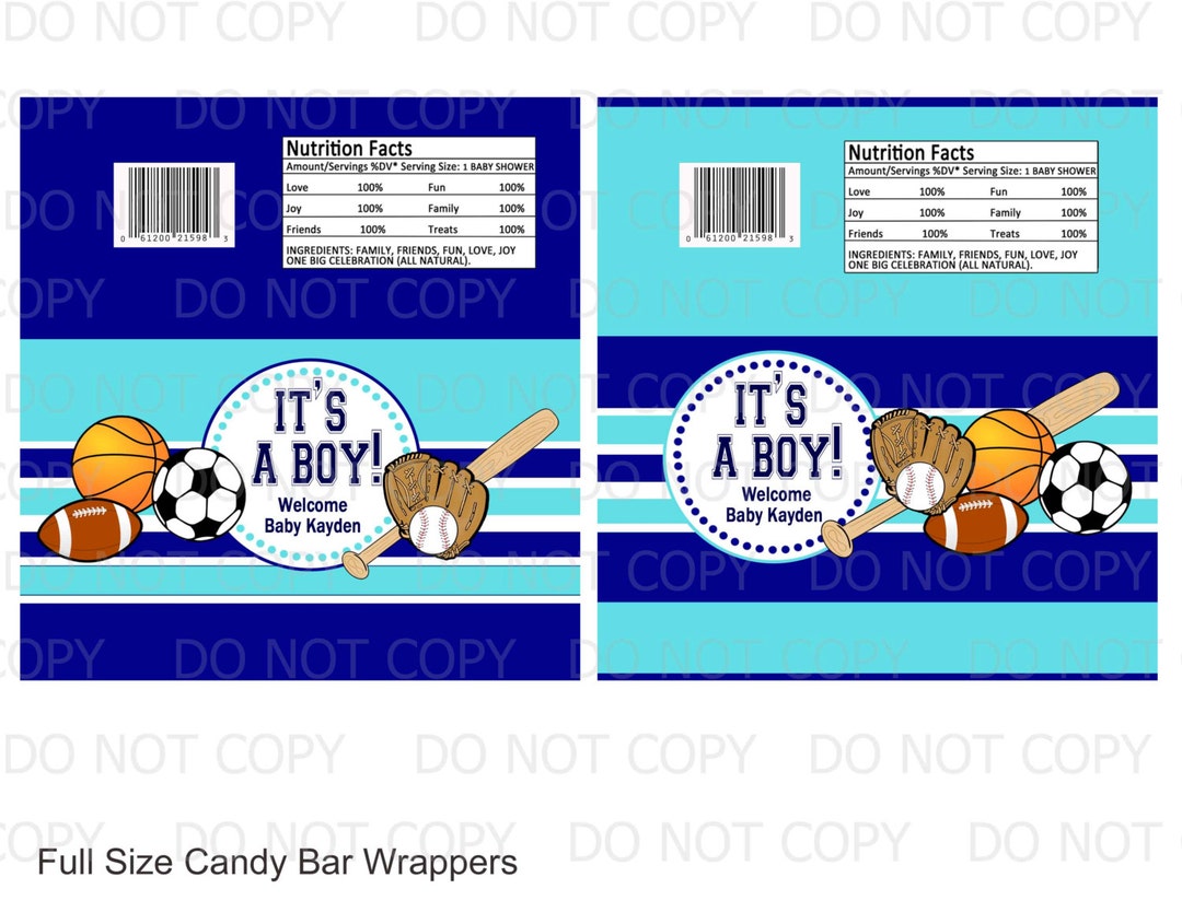 Printable DIY Sports Theme Baby Boy Baby Shower Full Size Etsy