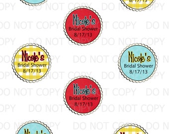 Printable DIY Retro Housewife Theme Customized Cupcake Toppers