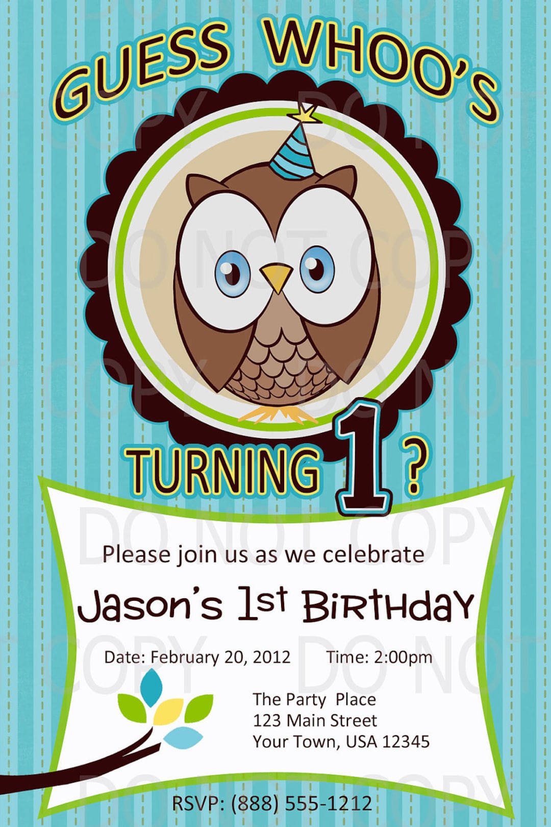 Printable DIY Owl First Birthday Birthday Party Invitation - Etsy