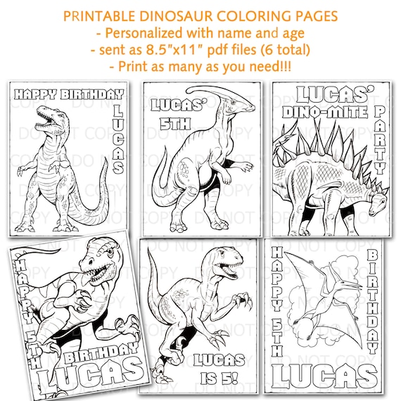 Drawings To Paint & Colour Dinosaur - Print Design 024