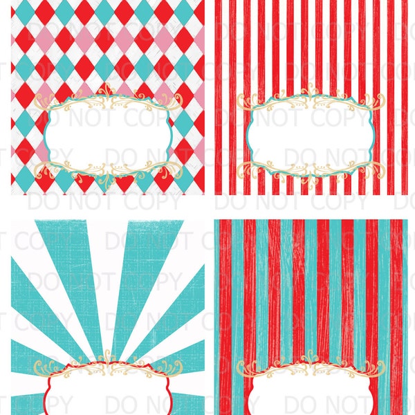 Carnival Food Labels - Etsy