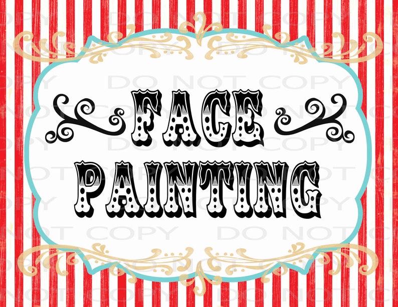 Face Painting Sign Printable Printable Word Searches Face Painting Sign Printable Printable Word Searches