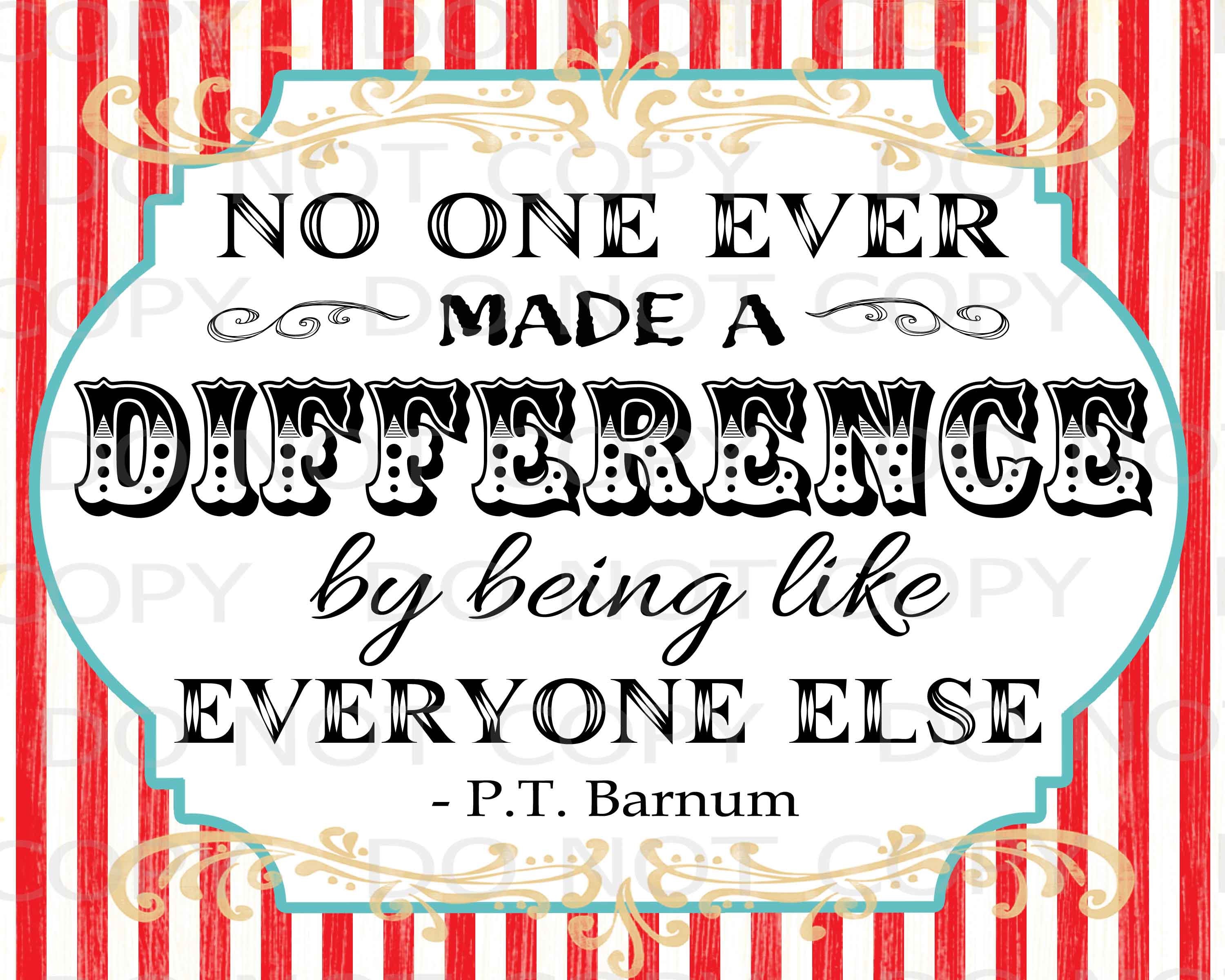 Printable DIY Vintage Circus Barnum quote 8.5 x Etsy