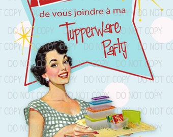 Printable Retro Housewife Tupperware party Display 11"x14" Print - INSTANT DOWNLOAD