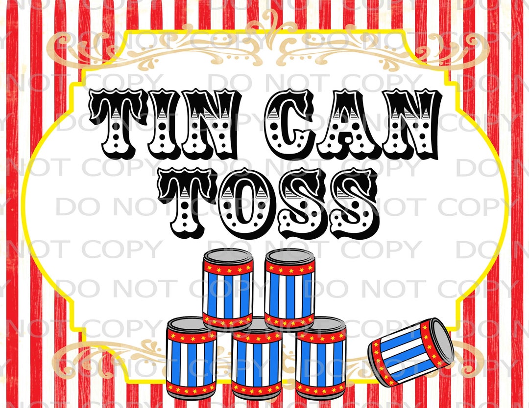 Printable DIY Vintage Tin Cantoss Table Sign 8.5 X 11 INSTANT DOWNLOAD