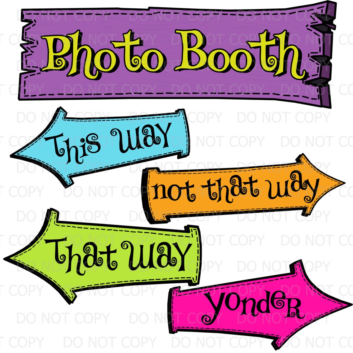 Party Finger Sign Printable DIY Set of FOUR Party Signs and Direction Arrows - Etsy