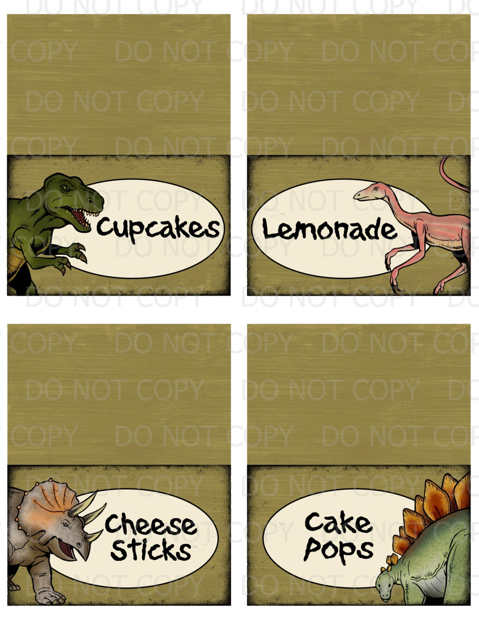 Printable Dino Dinosaur Birthday Party Table Tent Food Labels - Etsy