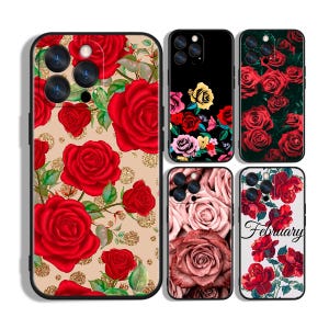 Beautiful Red Roses Design Protective Phone Case ~ Compatible with iPhone, Samsung & Other Brands