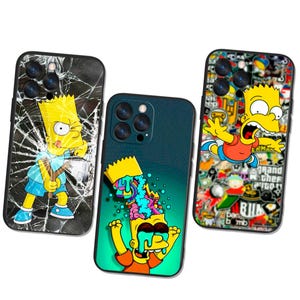 Simpsons Cartoon Trouble Maker-telefoonhoesje | Retro karakterkunst uit de jaren 90 | Voor alle modellen