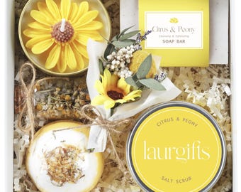 Sunshine Spa Gift Box | Birthday Self Care Set | Get Well Soon Gift for Women