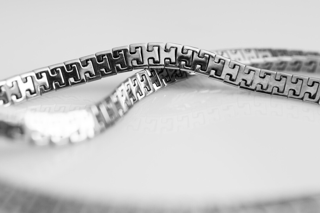 Triangular Mini Chain Sterling Silver Triangular Link Chain Necklace Durable Pattern Chain ...