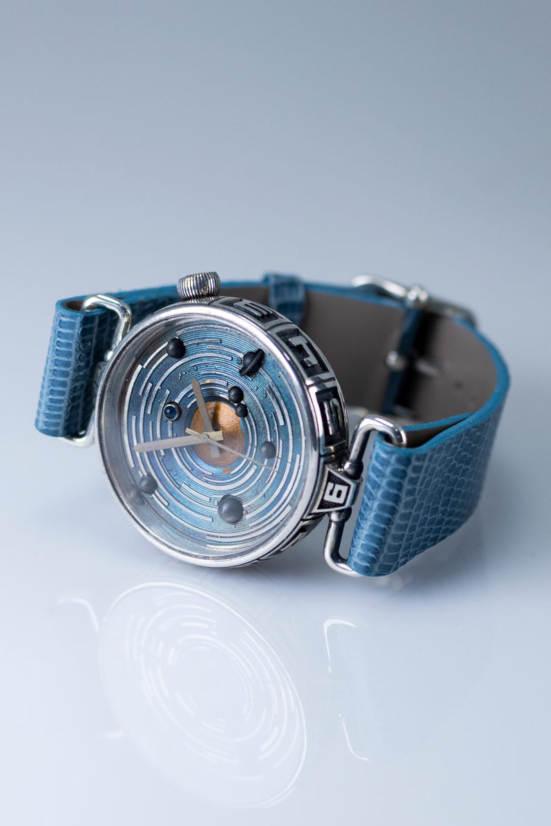 Sterling Silver Solar System Watch: Galaxy Wristwatch, Mechanical or ...
