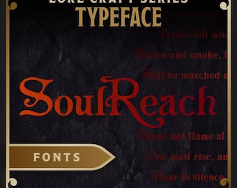 SoulReach – Fantasy Font for Pirates, Bards & Quests | OTF/TTF Included