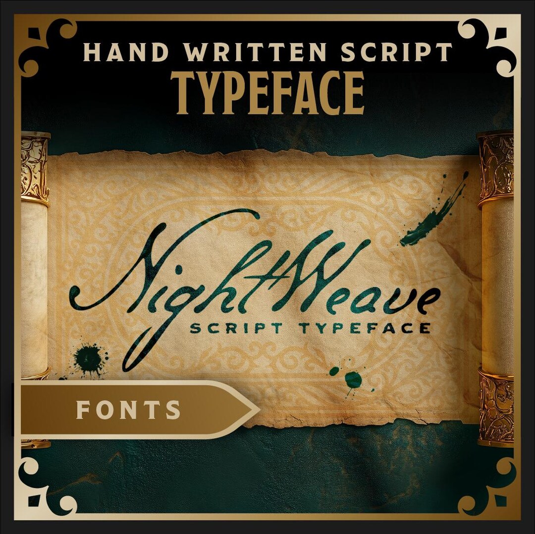 Nightweave Script Font – Handwritten Fantasy Typeface for Storytelling ...